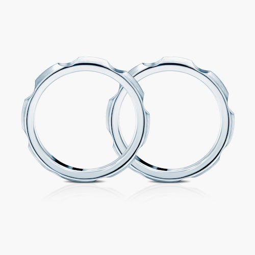 Obrączki partnerskie Sign of Love®: białe złoto, półokrągłe 3,5mm